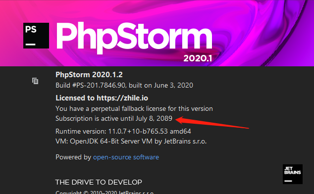 查看phpstorm过期时间