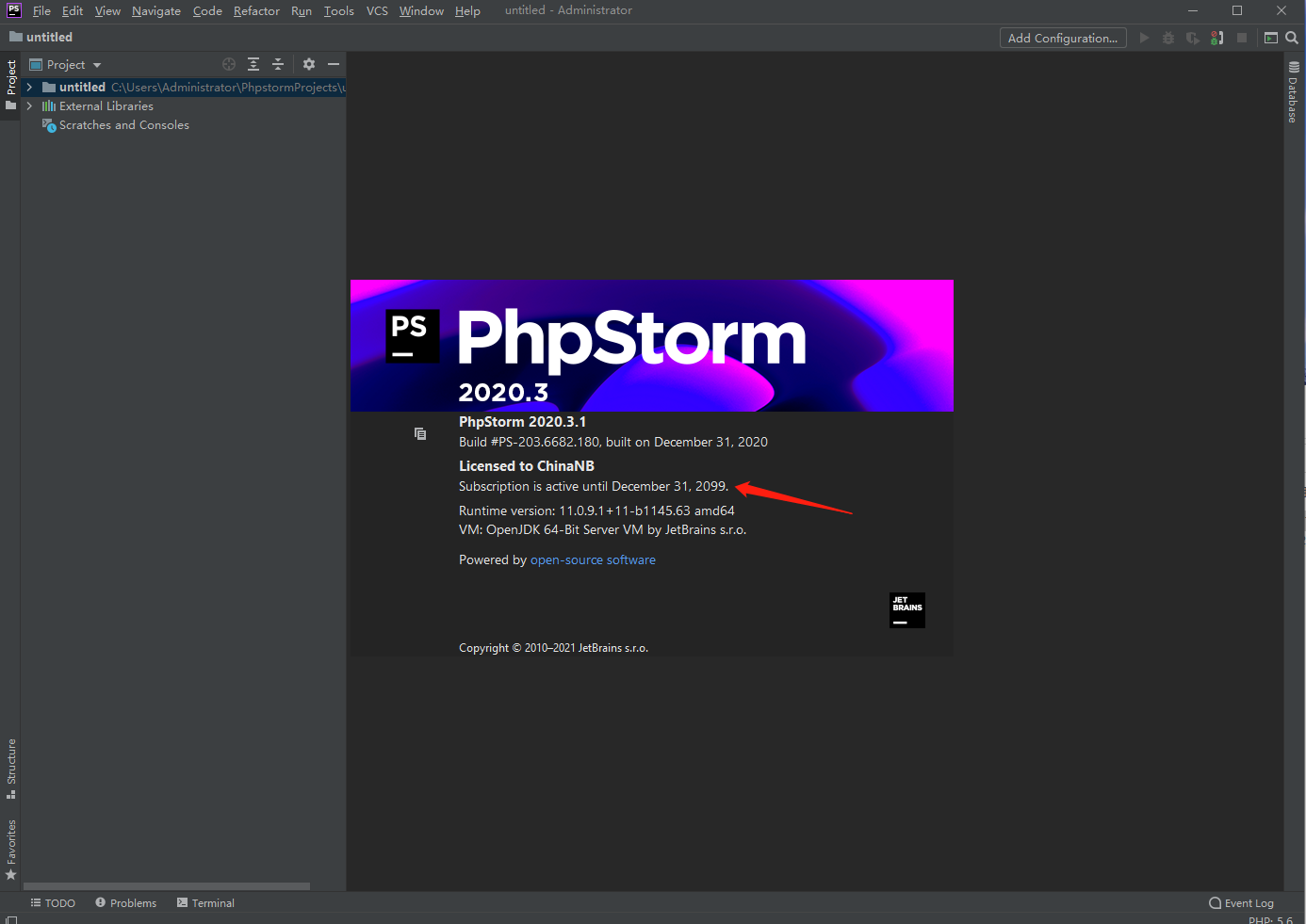 phpstorm2020.3.1最新破解方法（2021年1月测试可用）